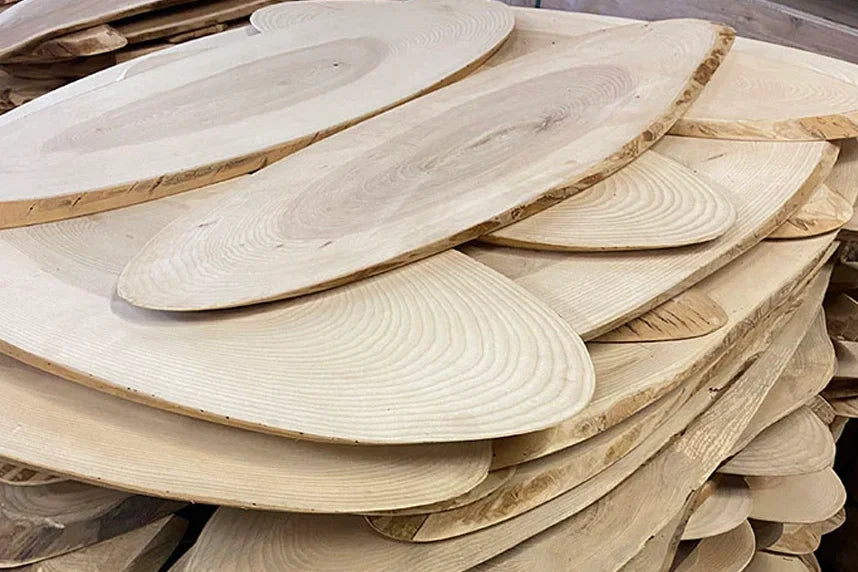 ash live edge ovals