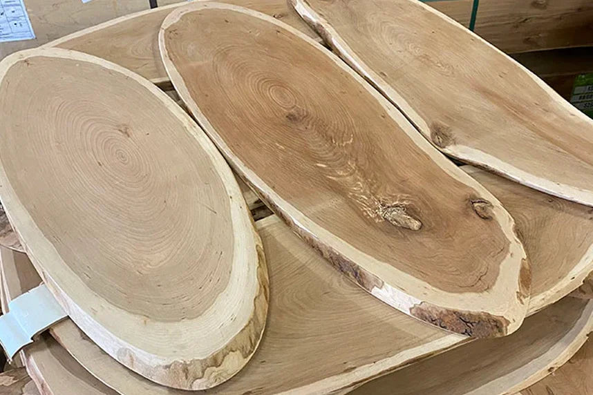 cherry live edge ovals