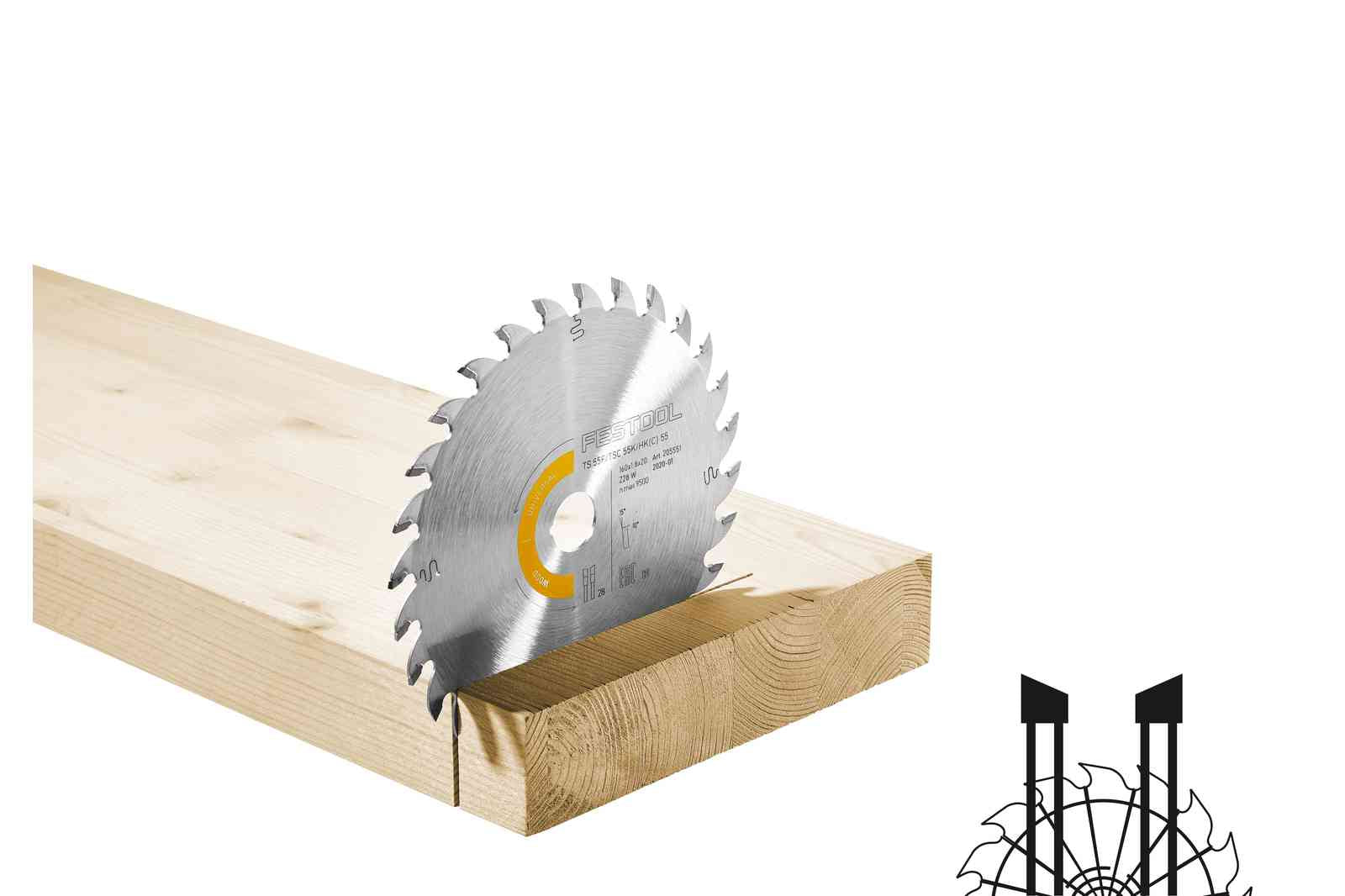 Festool - 6.61" / 168mm Universal Saw Blade