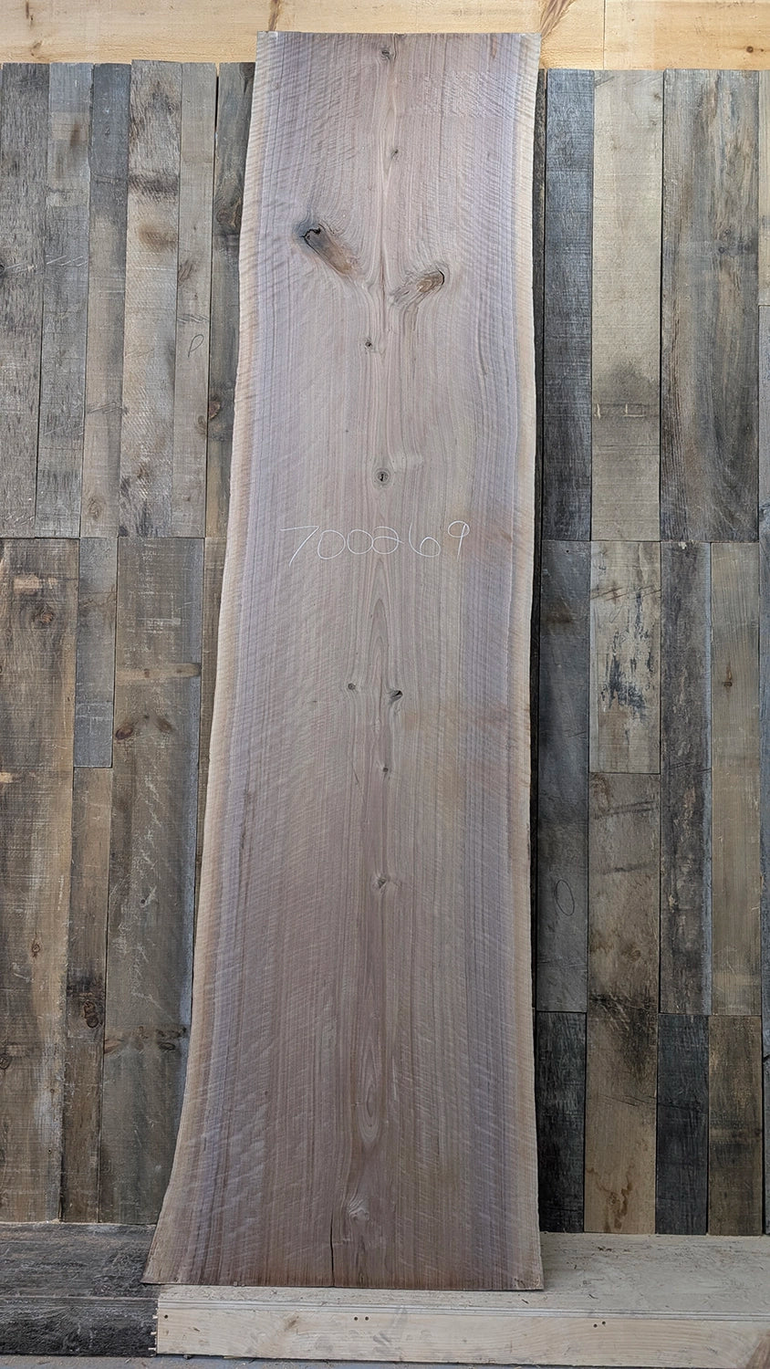 curly walnut live edge slab