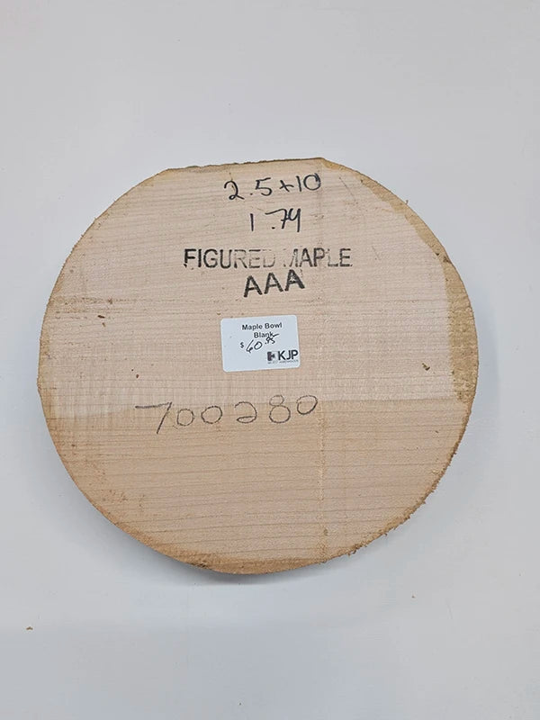 Figured Maple Bowl Blank - One of a Kind