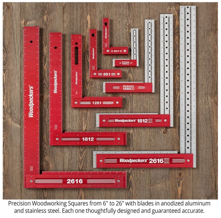 Woodpeckers 26" and 18" Precision Woodworking Squares