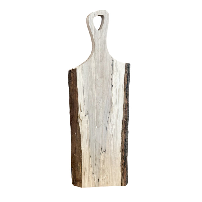 Live Edge Charcuterie Board with Classic Handle - Maple