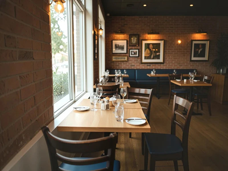 Custom wood restaurant tables