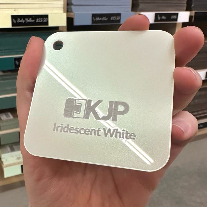 Iridescent White Acrylic Sheets