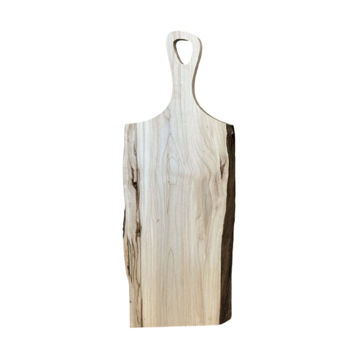 Live Edge Charcuterie Board with Classic Handle - Maple