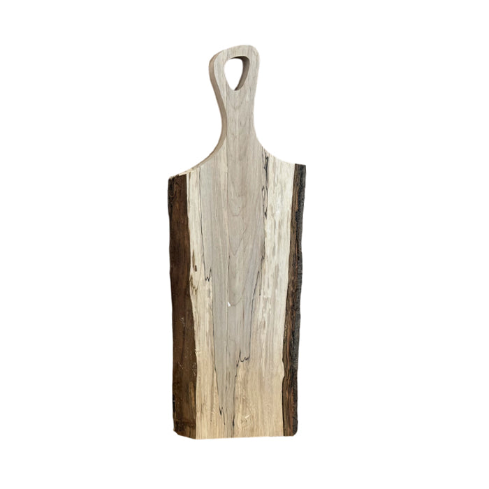 Live Edge Charcuterie Board with Classic Handle - Maple