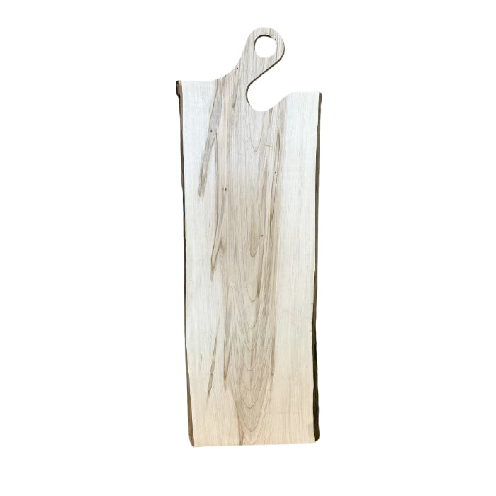 Live Edge Charcuterie Board with Small Round Handle - Maple