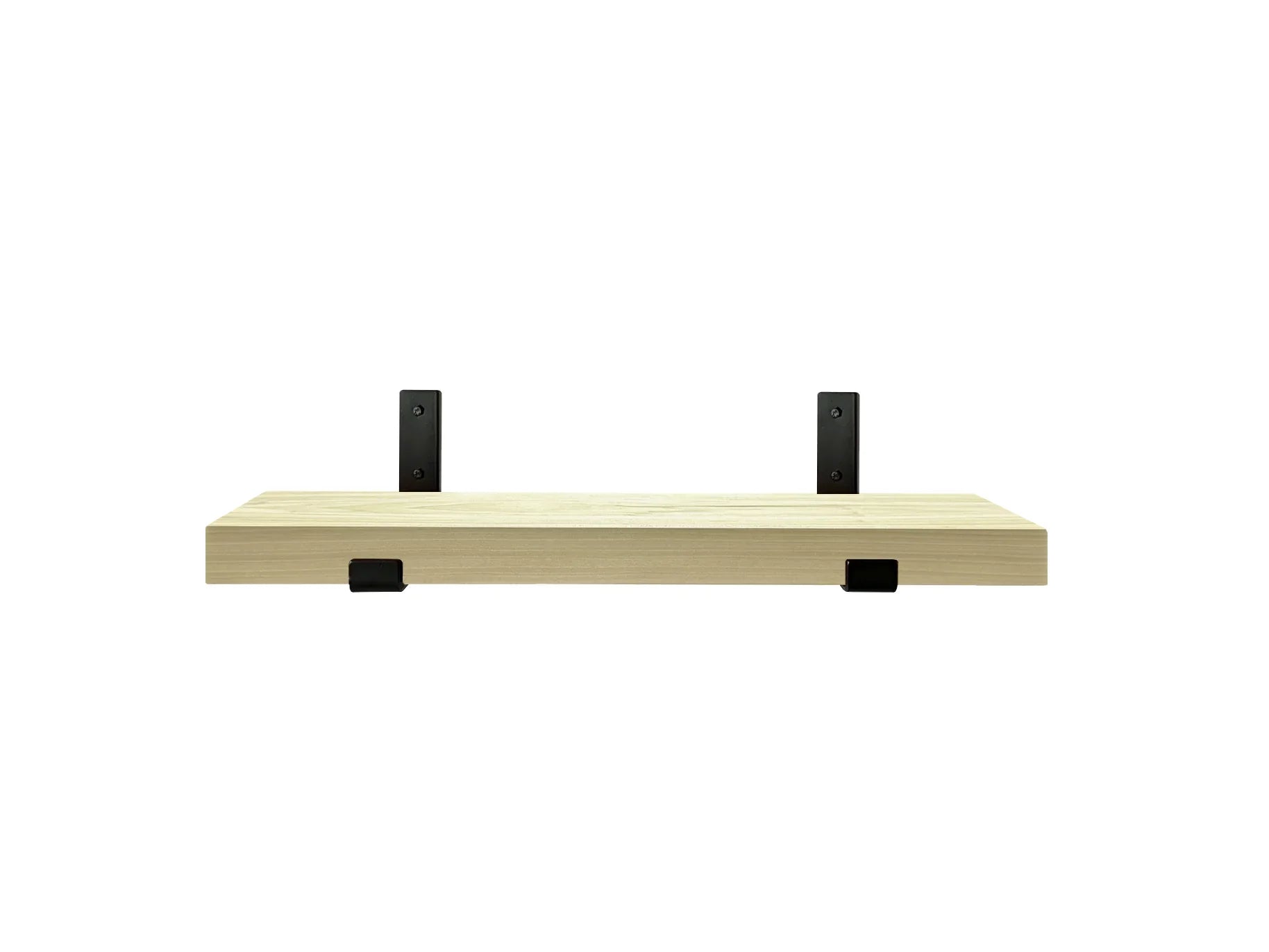 Poplar Shelf with black brackets