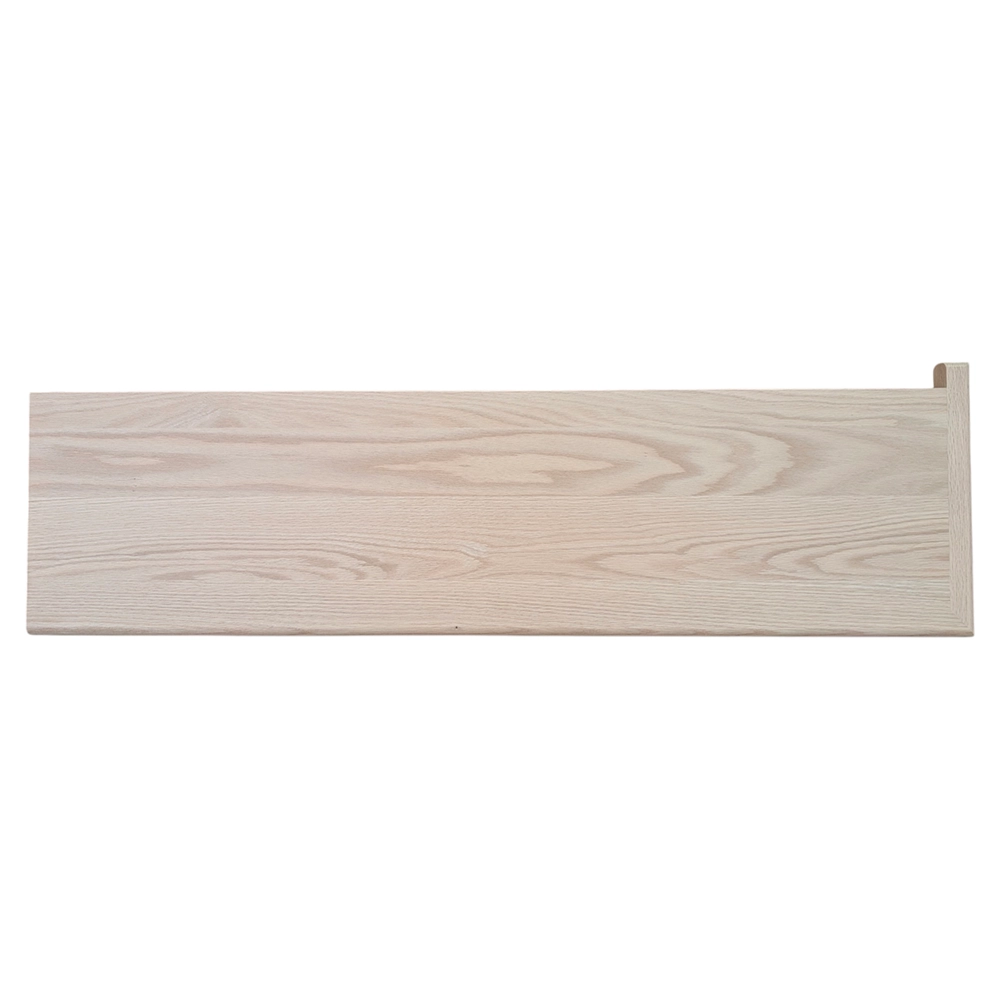 Solid Red Oak Stair Tread with Return