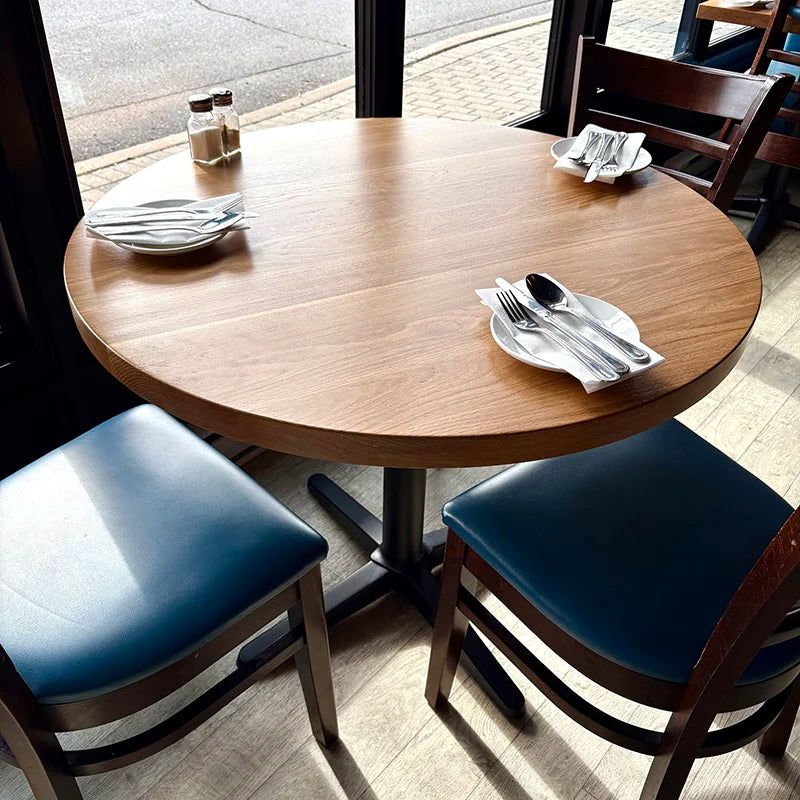 Round Restaurant Table Top - Solid Wood