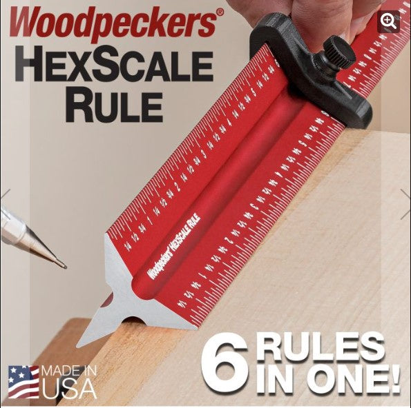 Woodpeckers Hexscale Rule combines 6 rules in one