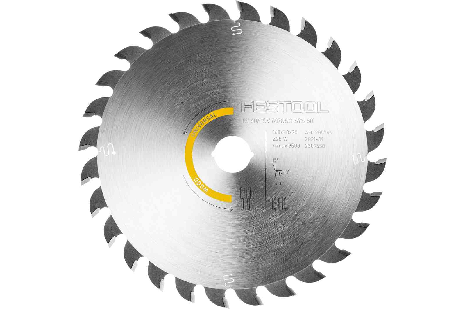 Festool - 6.61" / 168mm Universal Saw Blade