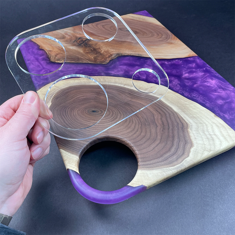 4-Hole Round - Charcuterie Board Handle Template