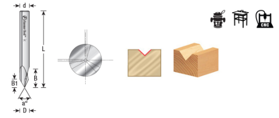 Amana - 45624 - 60° V-Groove