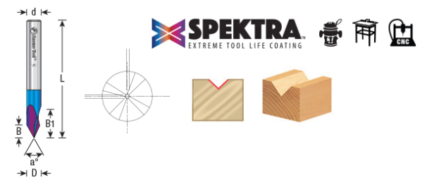 Amana - 45633-K - 90° V-Groove