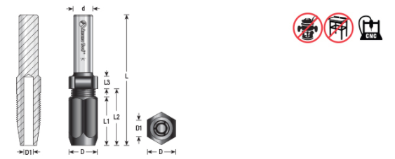 Amana 1/4" Extension Adapter