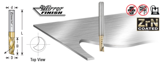 Amana - 51502-Z - 1/4" Aluminum Cutting (Down-Cut)