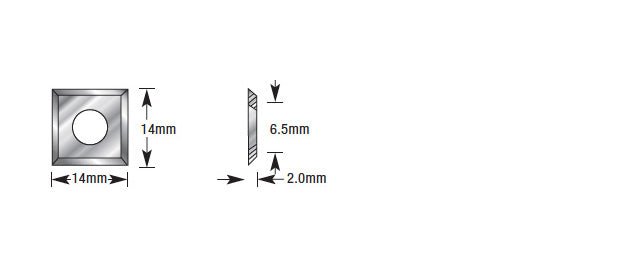 Amana - RCK-70-DLC - Carbide Insert DLC Coated (14x14x2mm)