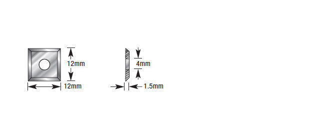 Amana - AMA-12 - Carbide Insert (12x12x1.5mm)