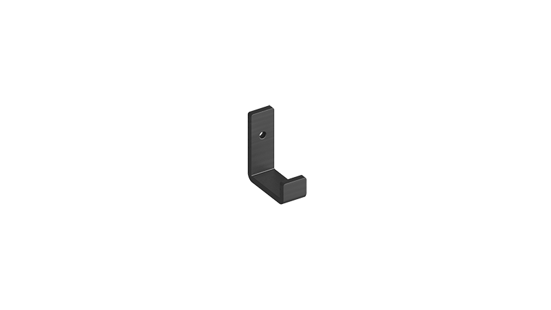 Steel Single Hook in black