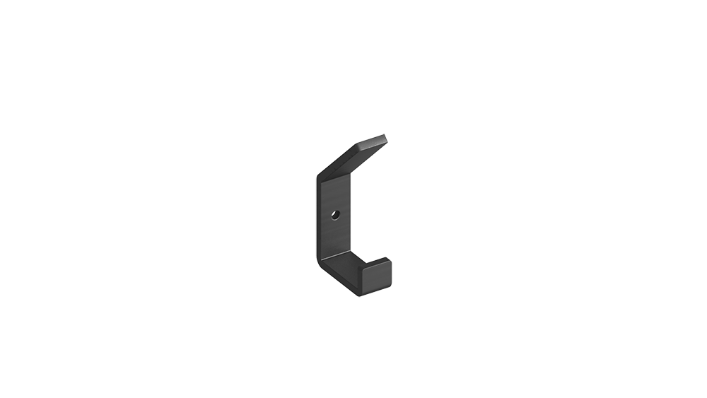 Steel Double Hook in black