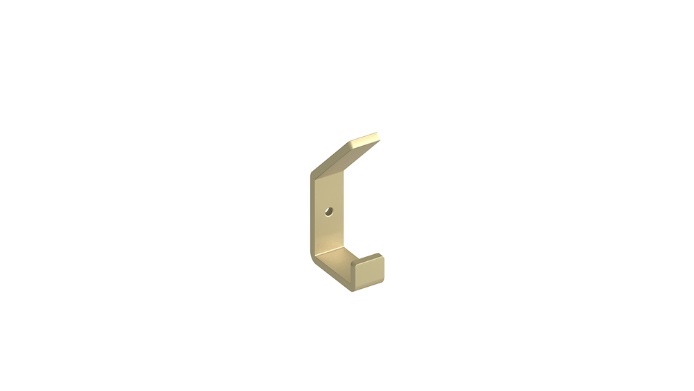 Steel Double Hook in gold