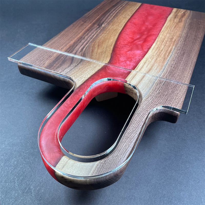 Charcuterie Board Handle Template - Modern Oval Design