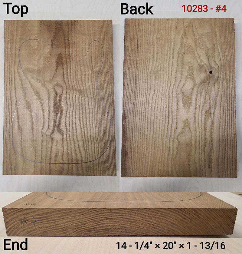 Roasted Ash Guitar Body