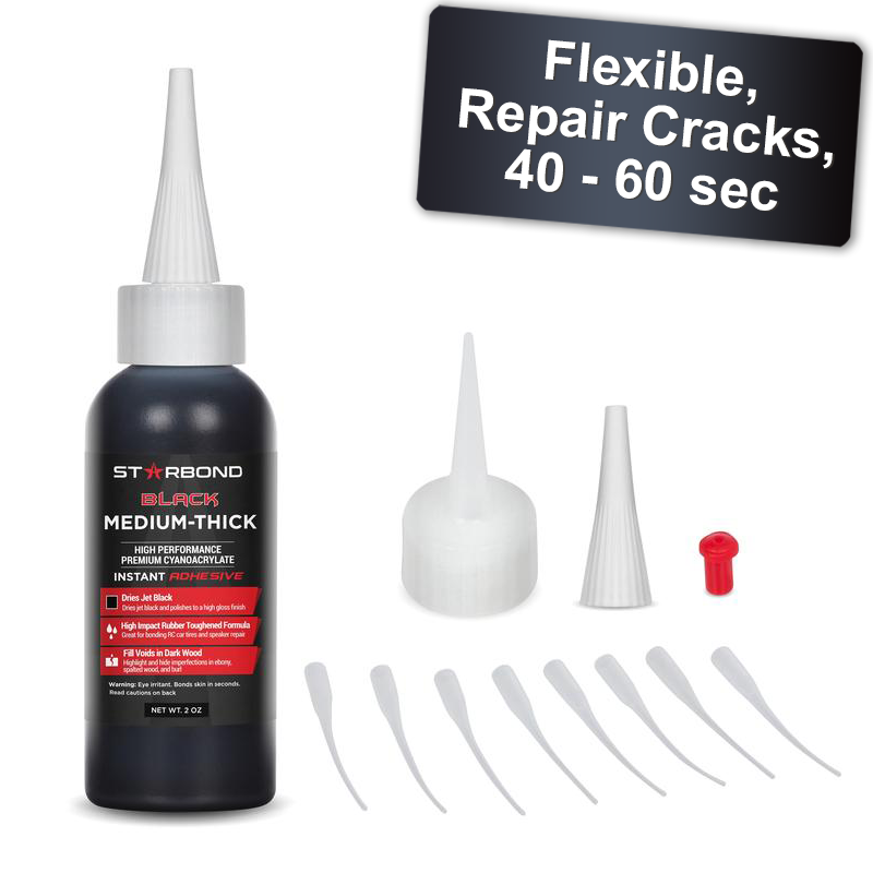 Starbond Flexible Black Medium-Thick CA Glue
